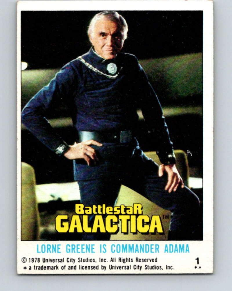 1978 Topps Battlestar Galactica #1 Lorne Green Is Commander Adama V35200