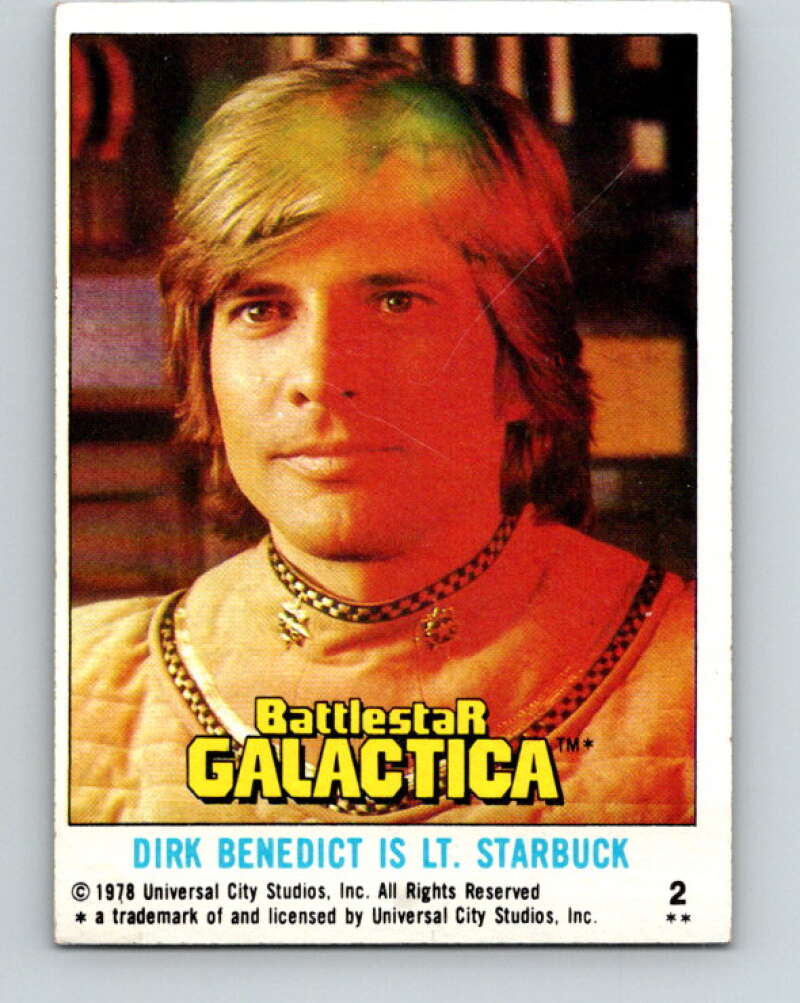 1978 Topps Battlestar Galactica #2 Dirk Benedict Is Lt. Starbuck V35202