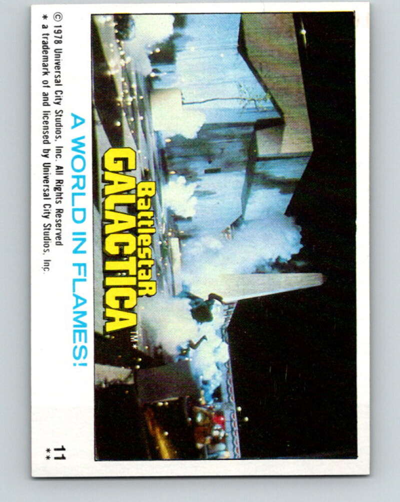 1978 Topps Battlestar Galactica #11 A World in Flames! V35219
