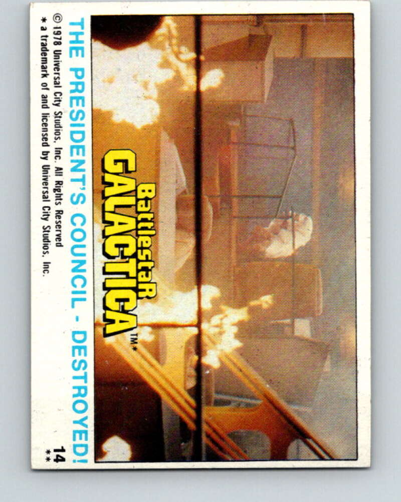1978 Topps Battlestar Galactica #14 The President's Council Destroyed! V35226