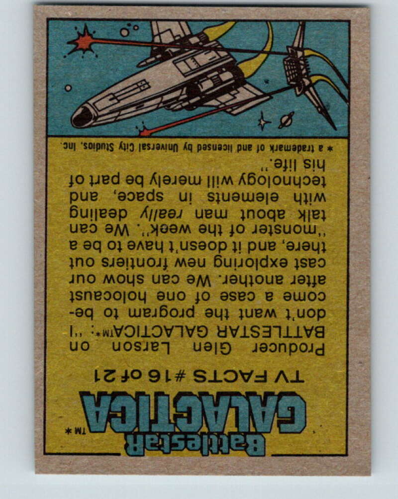 1978 Topps Battlestar Galactica #22 Fate of the Traitor Baltar V35245