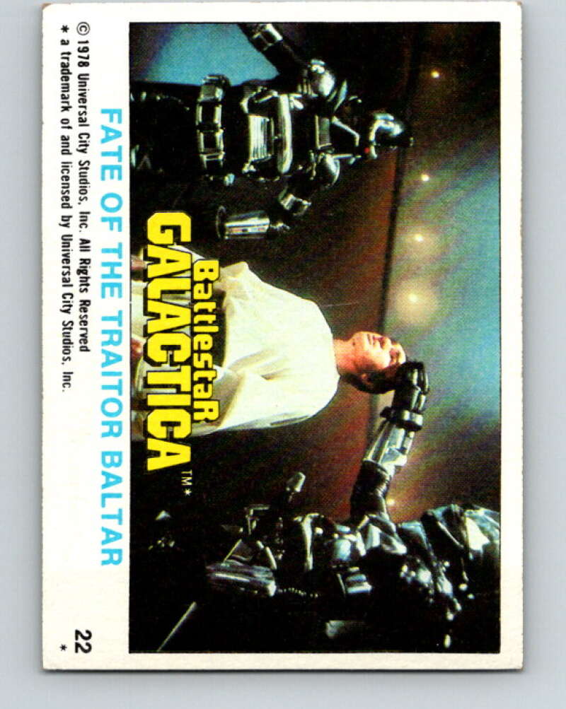 1978 Topps Battlestar Galactica #22 Fate of the Traitor Baltar V35246