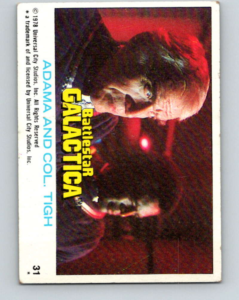 1978 Topps Battlestar Galactica #31 Adama and Col. Tigh V35262