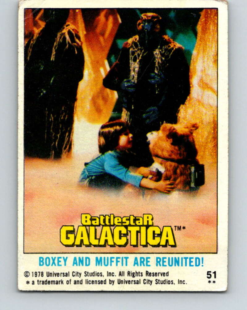 1978 Topps Battlestar Galactica #51 Boxey and Muffit Are Reunited! V35300