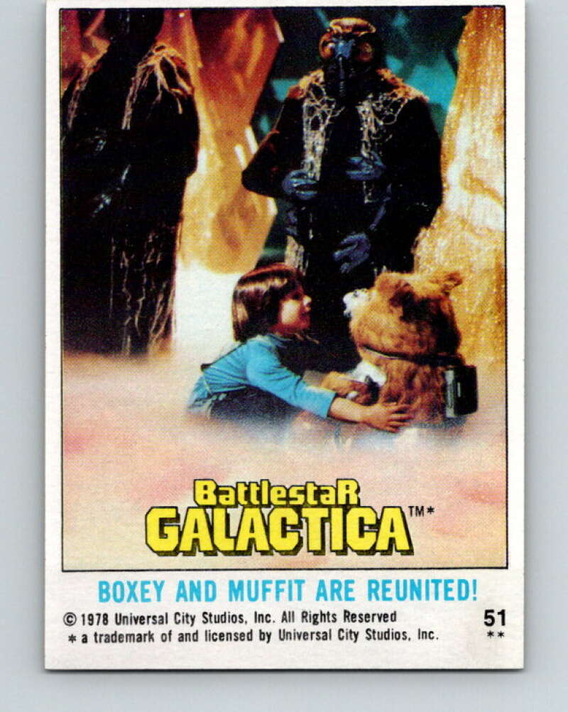 1978 Topps Battlestar Galactica #51 Boxey and Muffit Are Reunited! V35301