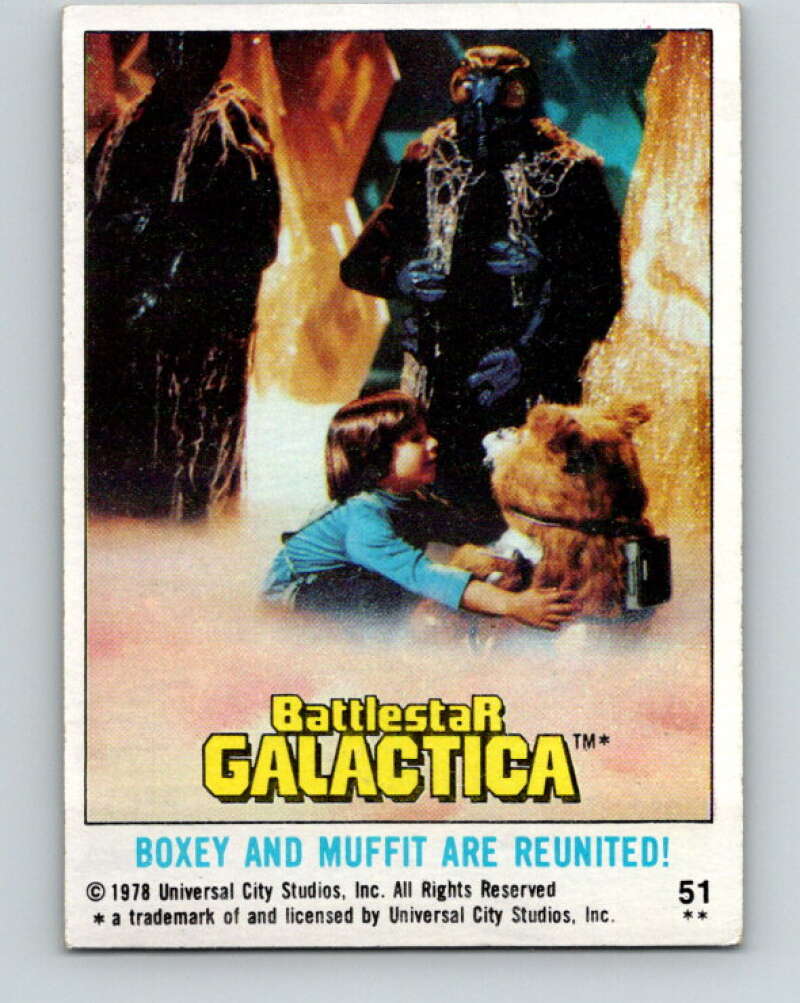 1978 Topps Battlestar Galactica #51 Boxey and Muffit Are Reunited! V35302