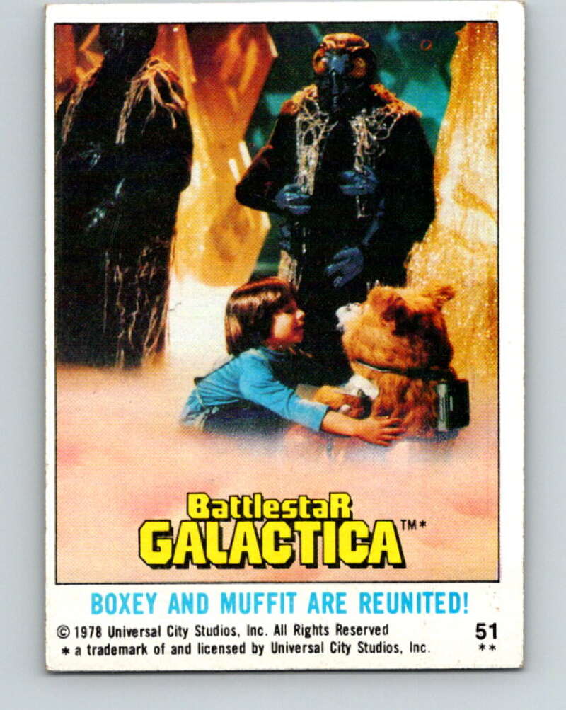 1978 Topps Battlestar Galactica #51 Boxey and Muffit Are Reunited! V35303