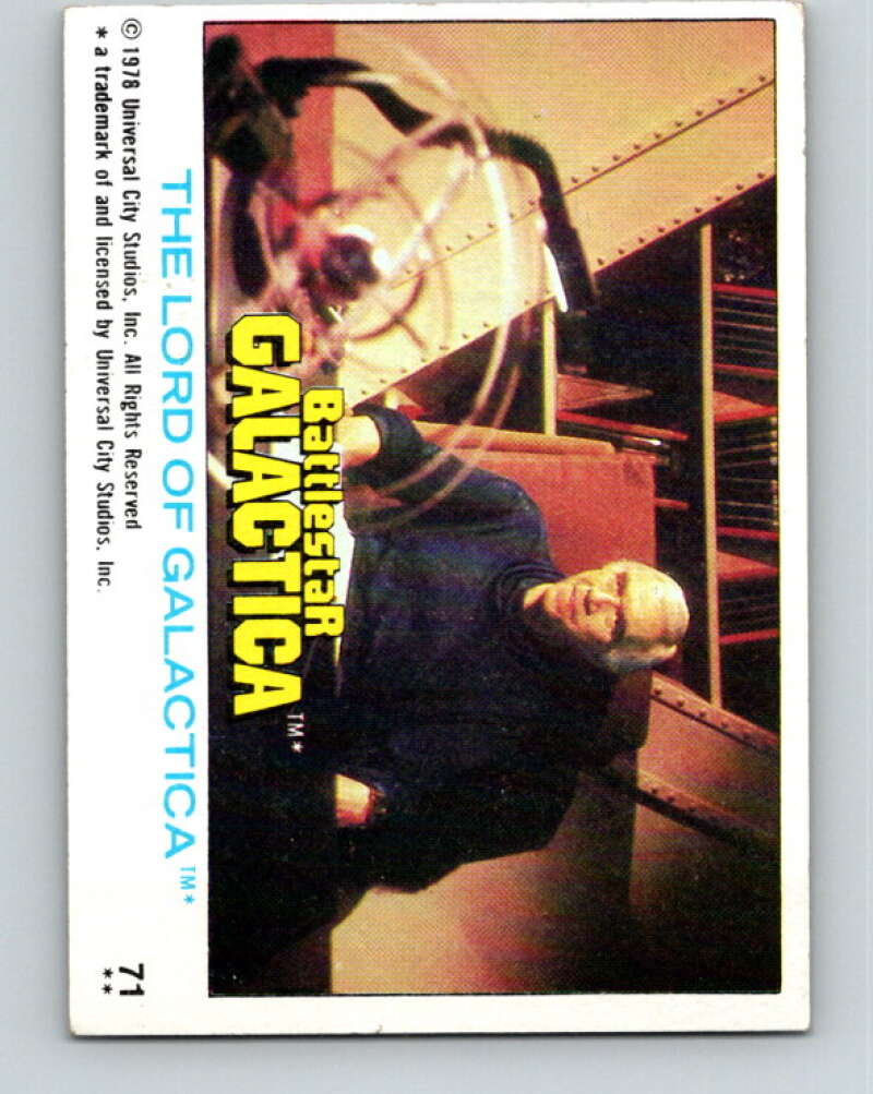 1978 Topps Battlestar Galactica #71 The Lord of Galactica V35345
