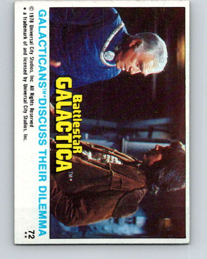 1978 Topps Battlestar Galactica #72 Galacticans Discuss Their Dilemma V35347