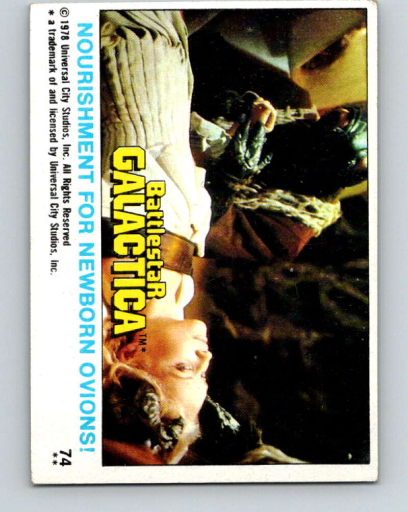 1978 Topps Battlestar Galactica #74 Nourishment for Newborn Ovions! V35352