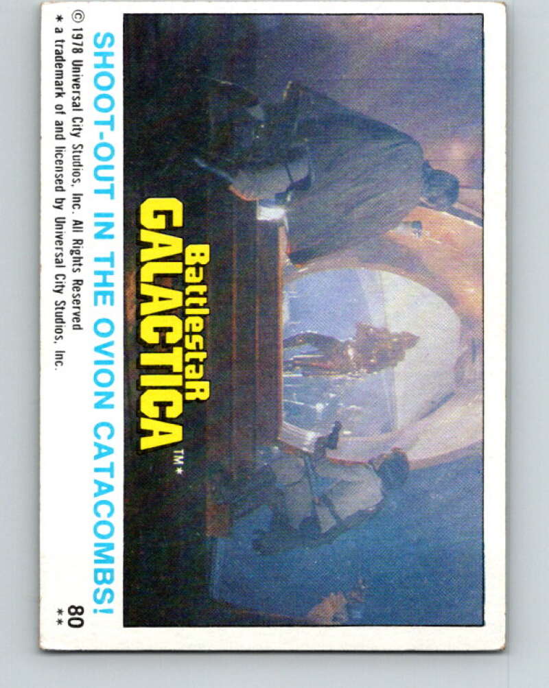 1978 Topps Battlestar Galactica #80 Shoot-Out in the Ovion Catacombs! V35362