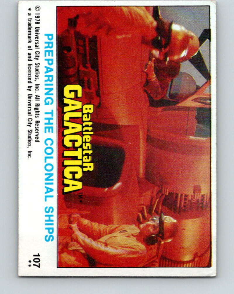 1978 Topps Battlestar Galactica #107 Preparing the Colonial Ships V35418