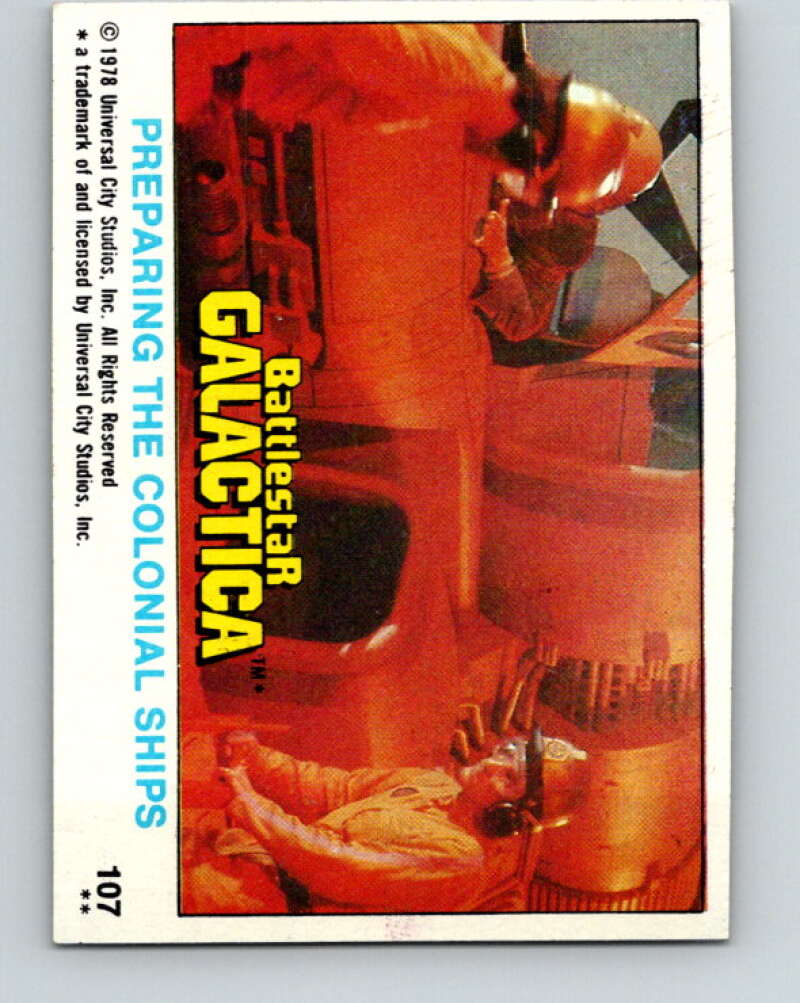 1978 Topps Battlestar Galactica #107 Preparing the Colonial Ships V35419