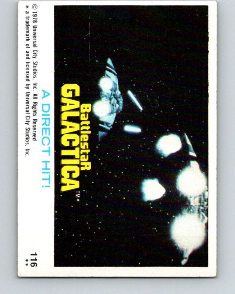 1978 Topps Battlestar Galactica #116 A Direct Hit! V35436
