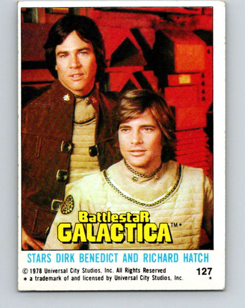 1978 Topps Battlestar Galactica #127 Stars Dirk Benedict Richard Hatch V35448
