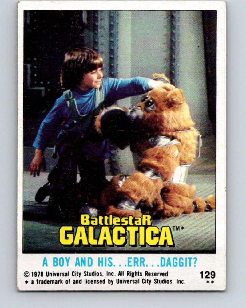 1978 Topps Battlestar Galactica #129 A Boy and His... Err... Daggit? V35452
