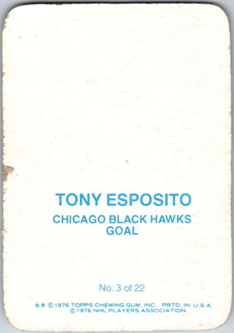 1976-77 Topps Glossy #3 Tony Esposito Chicago Blackhawks V35190