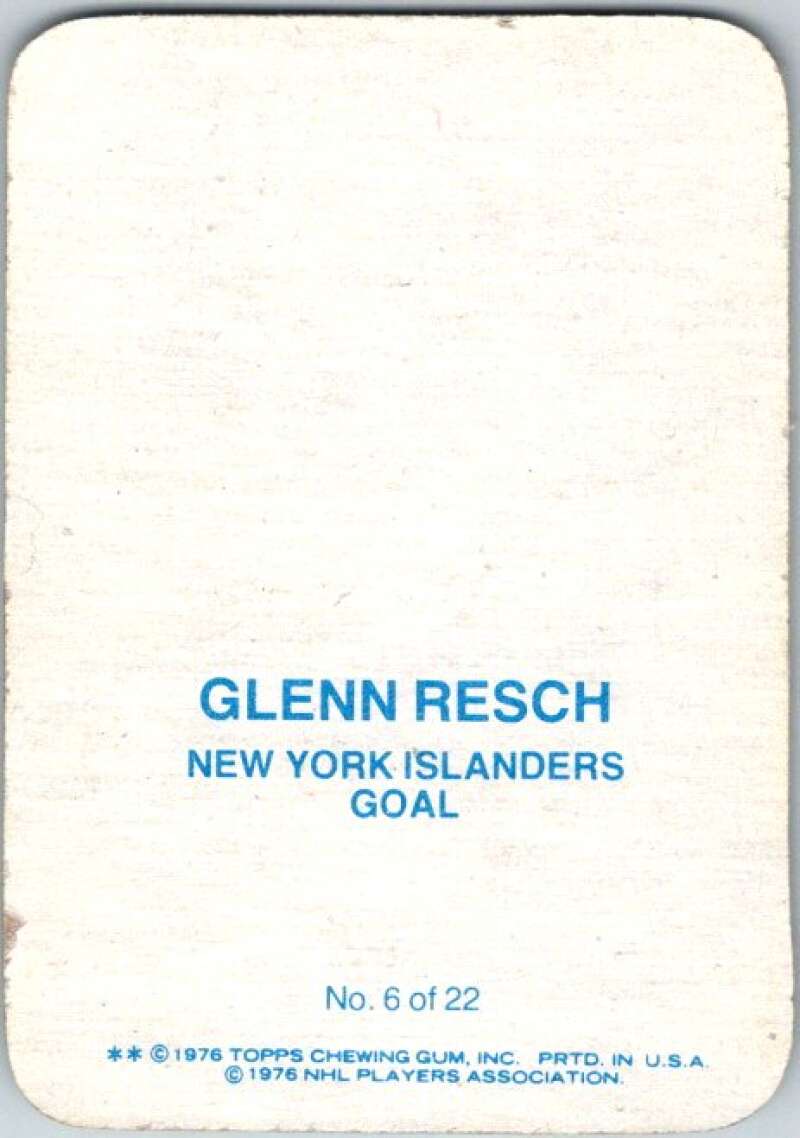 1976-77 Topps Glossy #6 Glenn Resch New York Islanders V35194