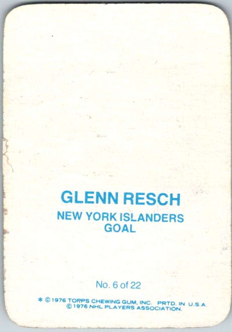 1976-77 Topps Glossy #6 Glenn Resch New York Islanders V35195