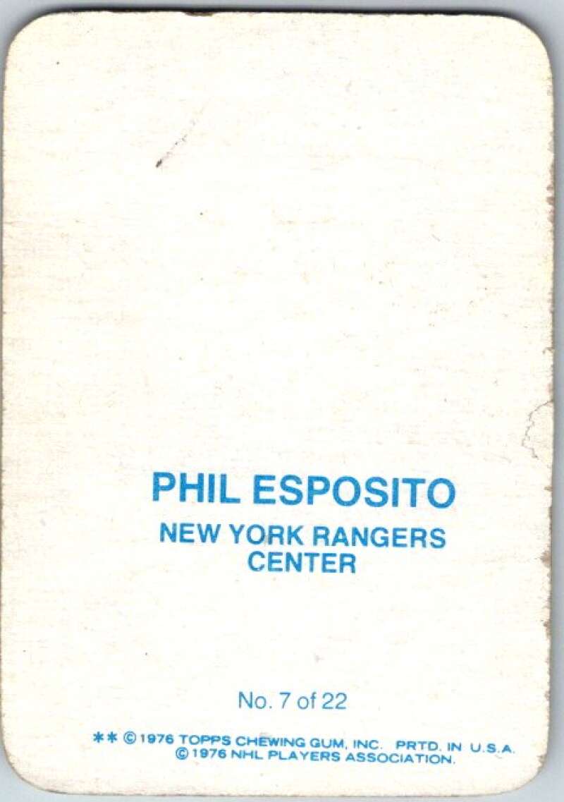 1976-77 Topps Glossy #7 Phil Esposito New York Rangers V35196