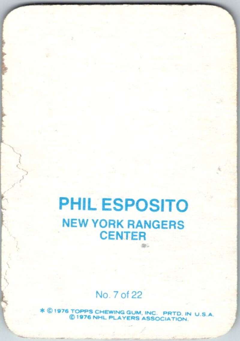 1976-77 Topps Glossy #7 Phil Esposito New York Rangers V35197