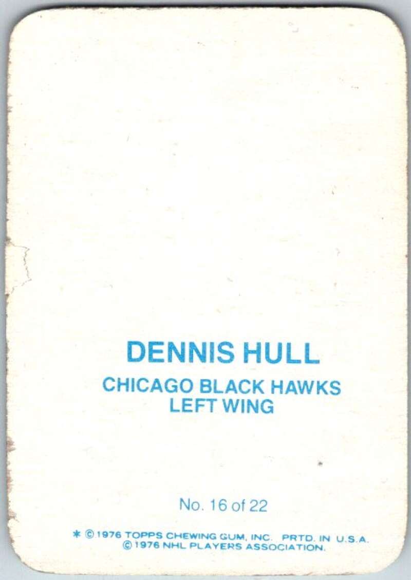 1976-77 Topps Glossy #16 Dennis Hull Chicago Blackhawks V35479