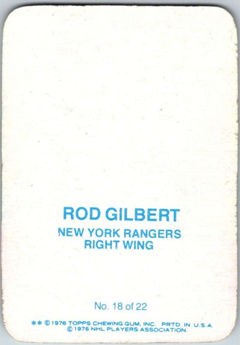 1976-77 Topps Glossy #18 Rod Gilbert New York Rangers V35482