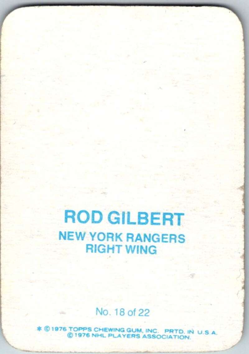 1976-77 Topps Glossy #18 Rod Gilbert New York Rangers V35483