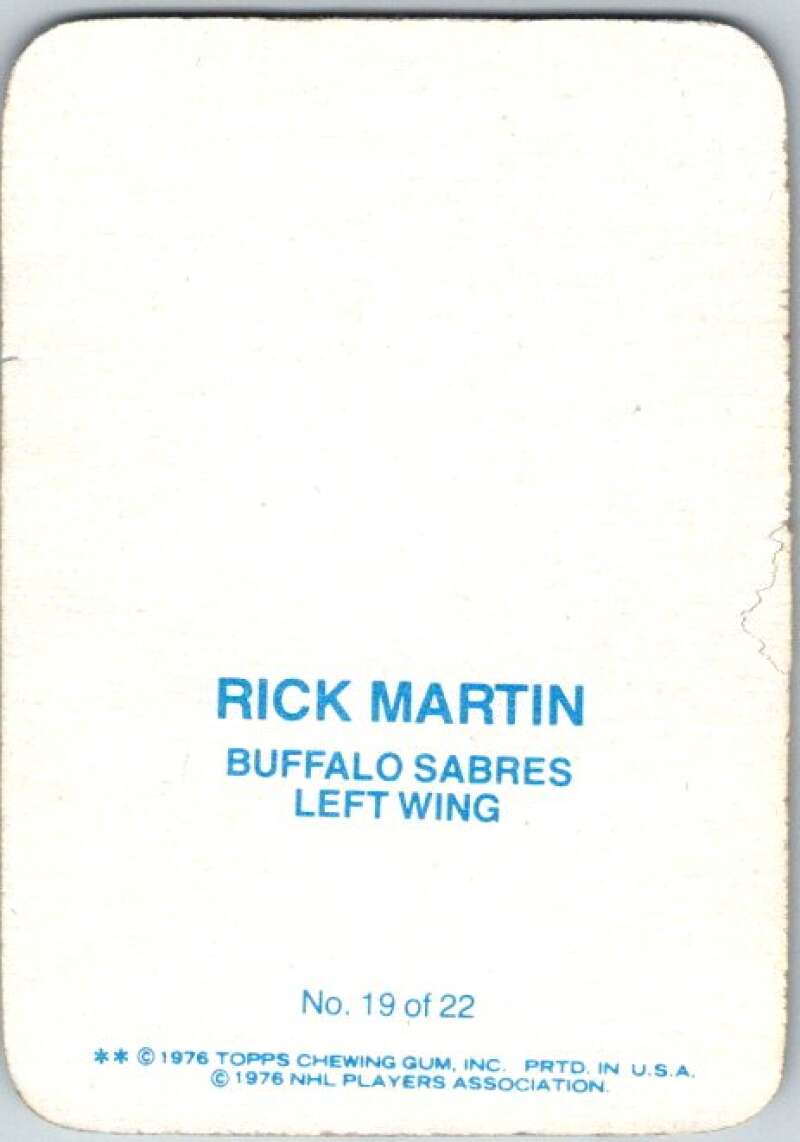 1976-77 Topps Glossy #19 Rick Martin Buffalo Sabres V35484