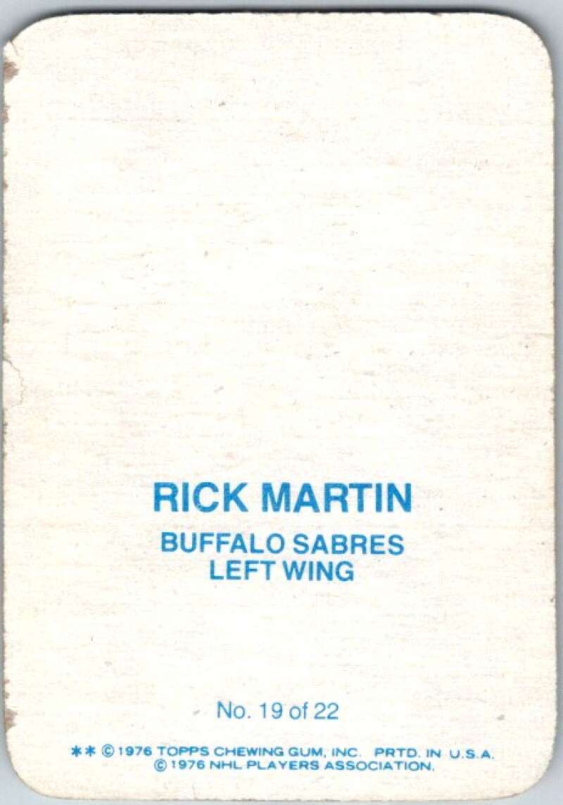 1976-77 Topps Glossy #19 Rick Martin Buffalo Sabres V35485