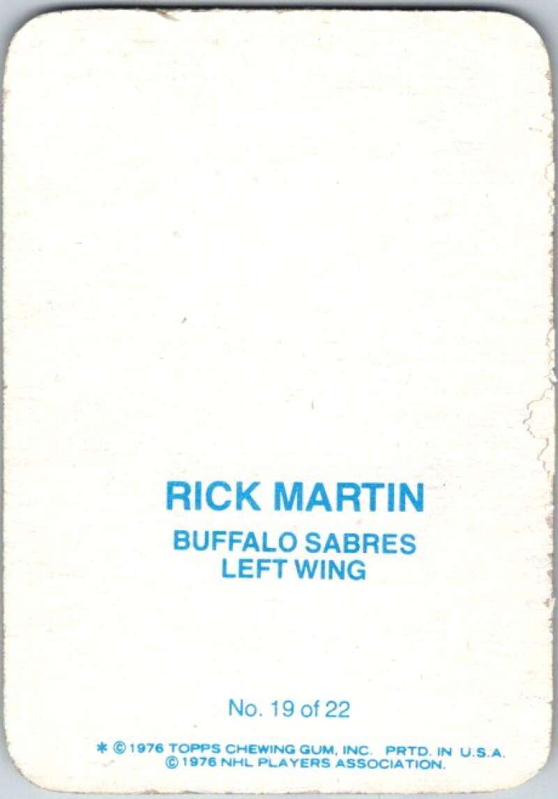 1976-77 Topps Glossy #19 Rick Martin Buffalo Sabres V35486