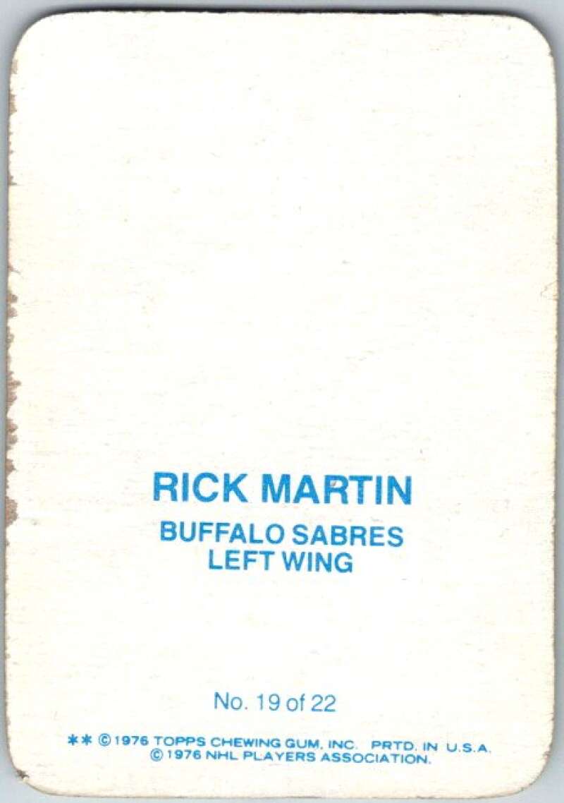 1976-77 Topps Glossy #19 Rick Martin Buffalo Sabres V35487