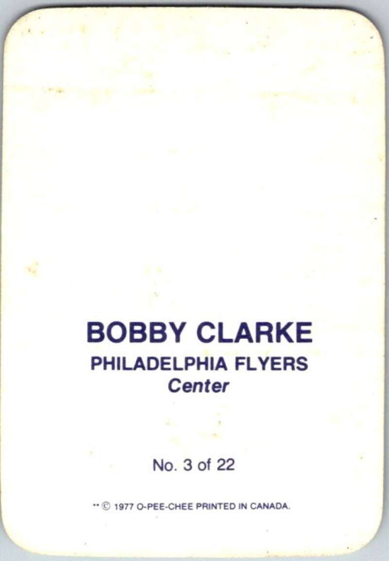 1977-78 O-Pee-Chee Glossy #3 Bobby Clarke, Philadelphia Flyers V35505