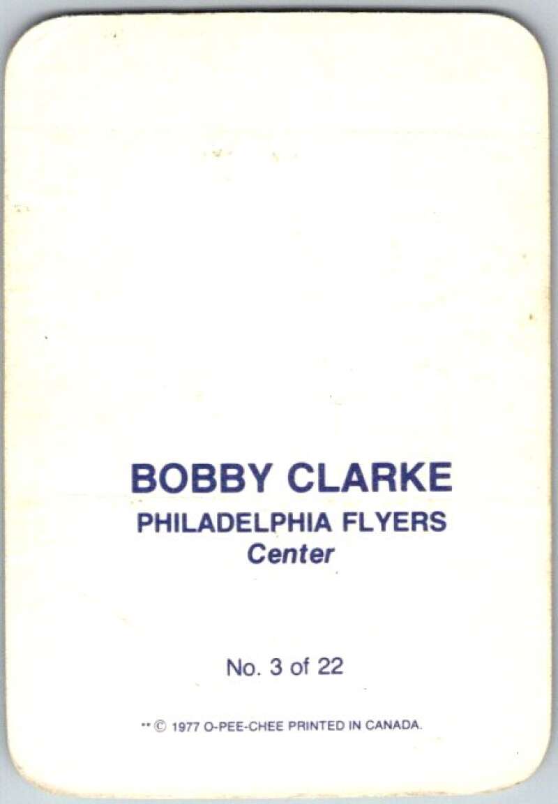1977-78 O-Pee-Chee Glossy #3 Bobby Clarke, Philadelphia Flyers V35506