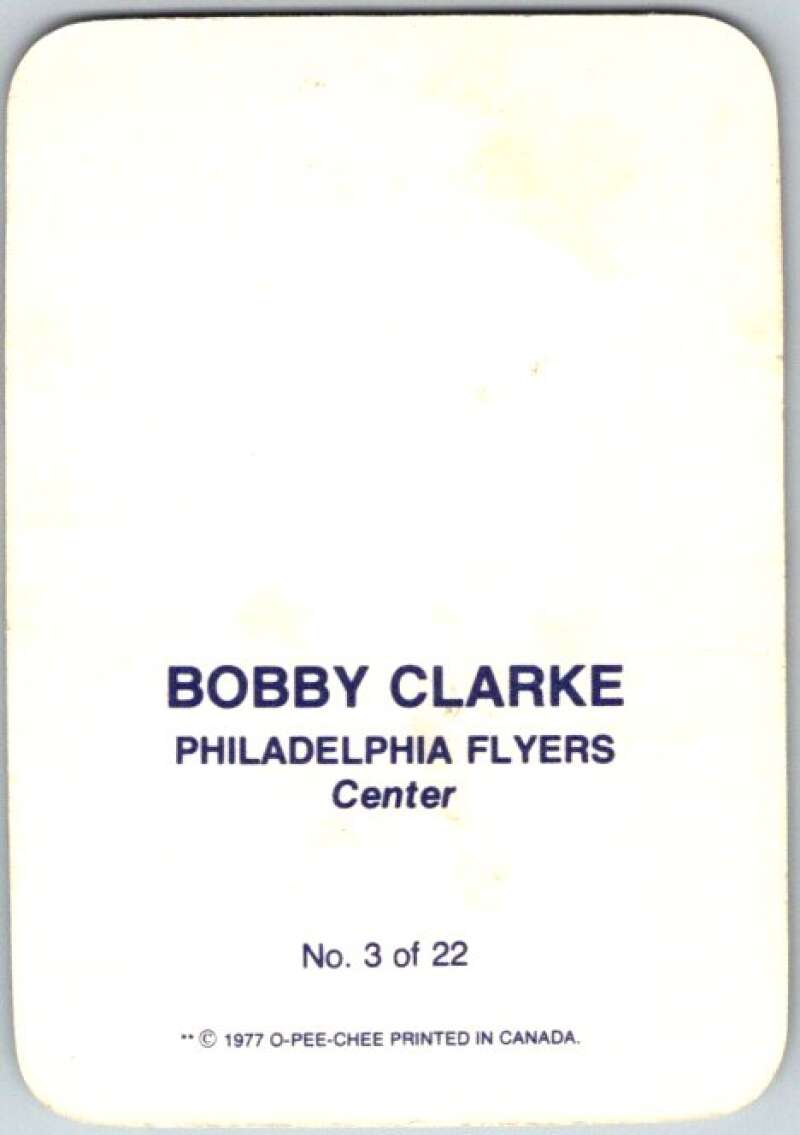 1977-78 O-Pee-Chee Glossy #3 Bobby Clarke, Philadelphia Flyers V35507