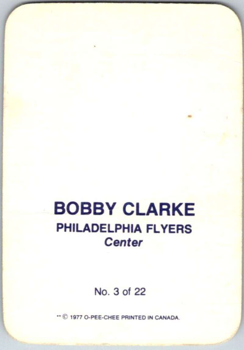 1977-78 O-Pee-Chee Glossy #3 Bobby Clarke, Philadelphia Flyers V35508