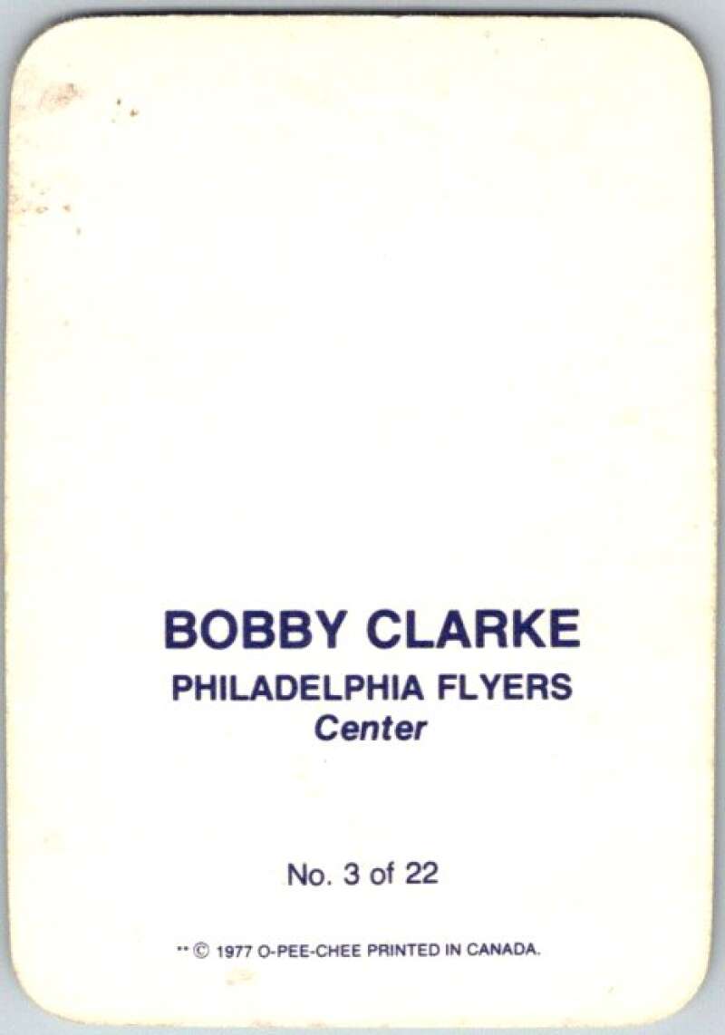 1977-78 O-Pee-Chee Glossy #3 Bobby Clarke, Philadelphia Flyers V35509