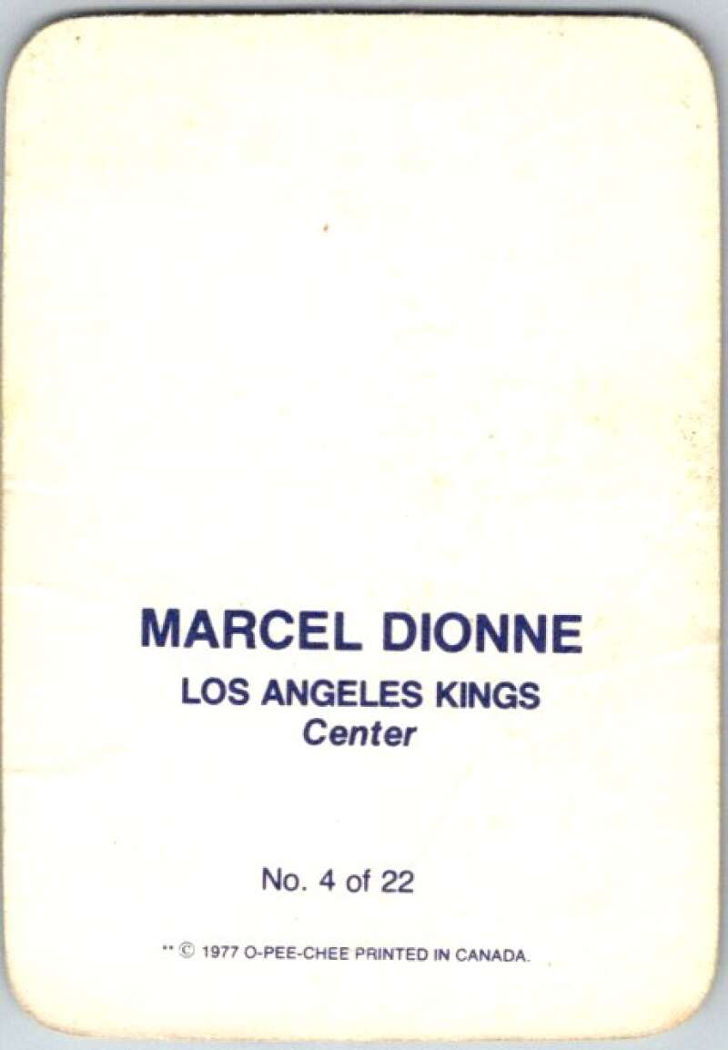 1977-78 O-Pee-Chee Glossy #4 Marcel Dionne, Los Angeles Kings  V35510