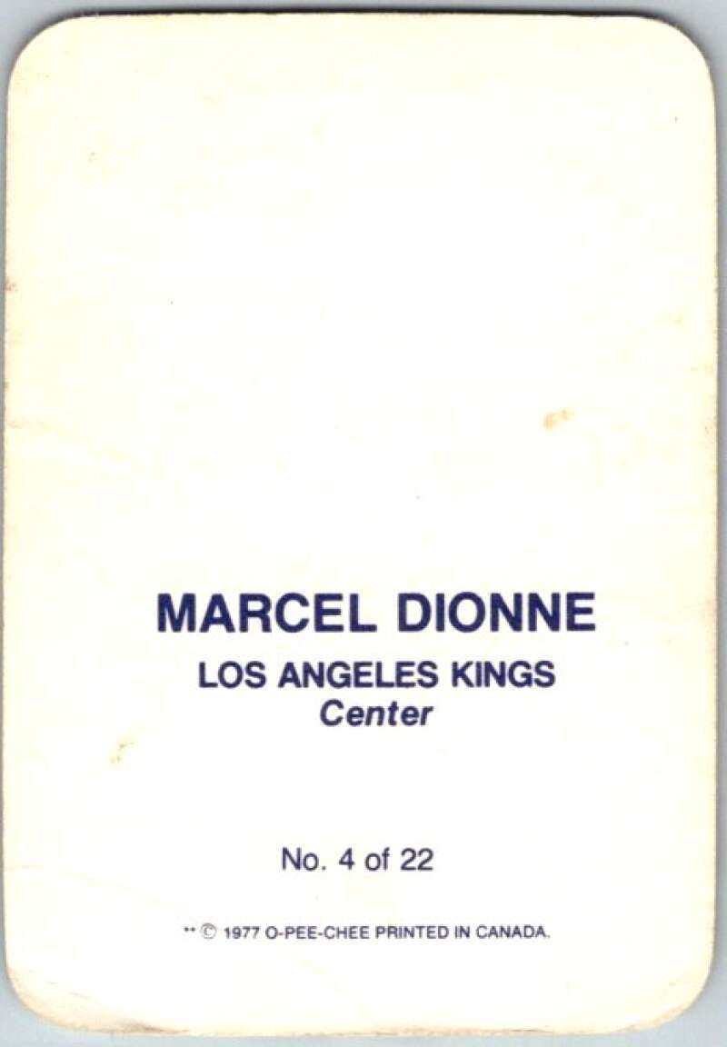 1977-78 O-Pee-Chee Glossy #4 Marcel Dionne, Los Angeles Kings V35512