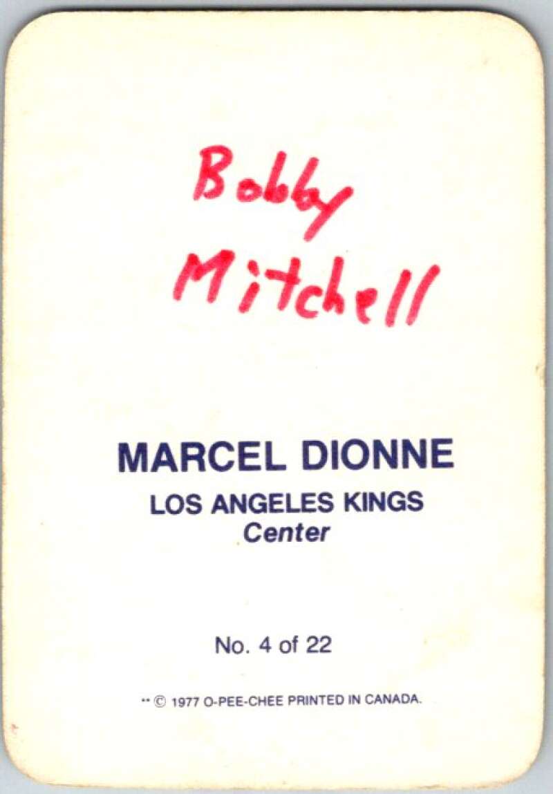 1977-78 O-Pee-Chee Glossy #4 Marcel Dionne, Los Angeles Kings V35513
