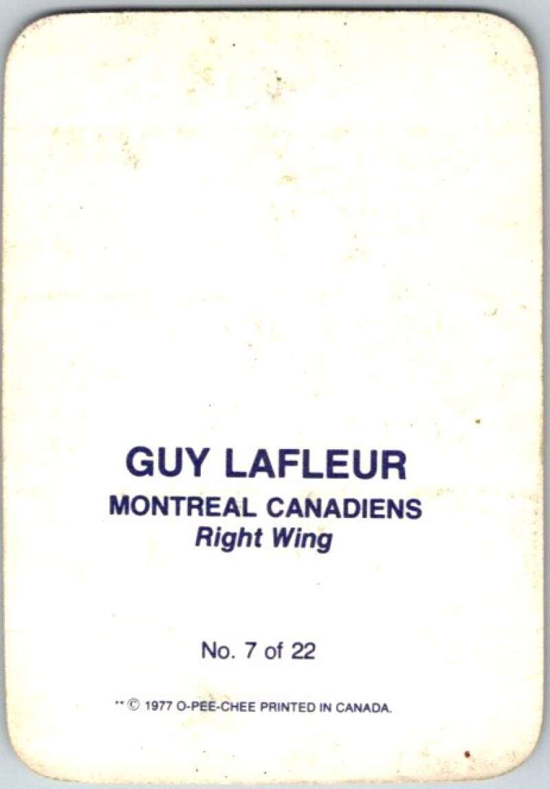 1977-78 O-Pee-Chee Glossy #7 Guy Lafleur, Montreal Canadiens V35536