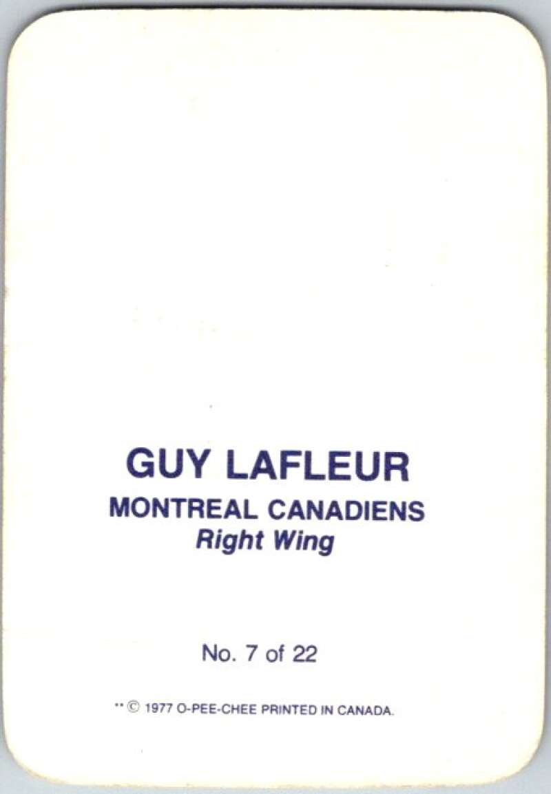1977-78 O-Pee-Chee Glossy #7 Guy Lafleur, Montreal Canadiens V35537