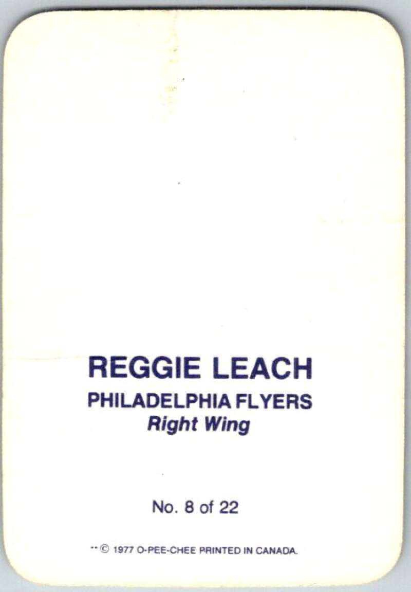 1977-78 O-Pee-Chee Glossy #8 Reggie Leach, Philadelphia Flyers V35539