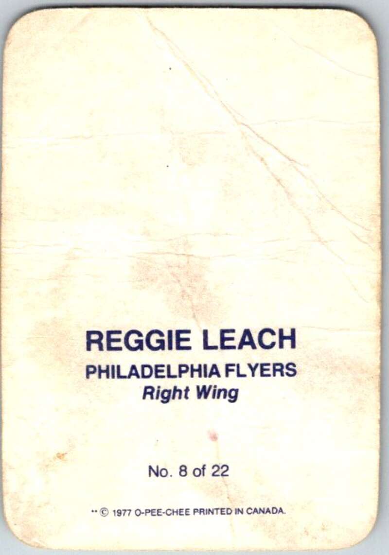 1977-78 O-Pee-Chee Glossy #8 Reggie Leach, Philadelphia Flyers V35541