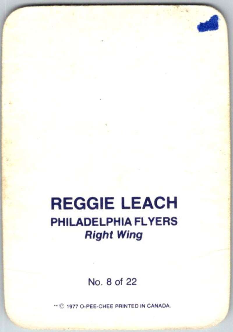 1977-78 O-Pee-Chee Glossy #8 Reggie Leach, Philadelphia Flyers V35544