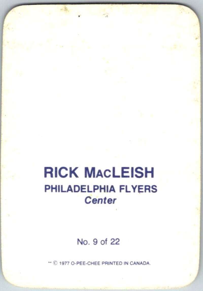 1977-78 O-Pee-Chee Glossy #9 Rick MacLeish, Philadelphia Flyers V35549