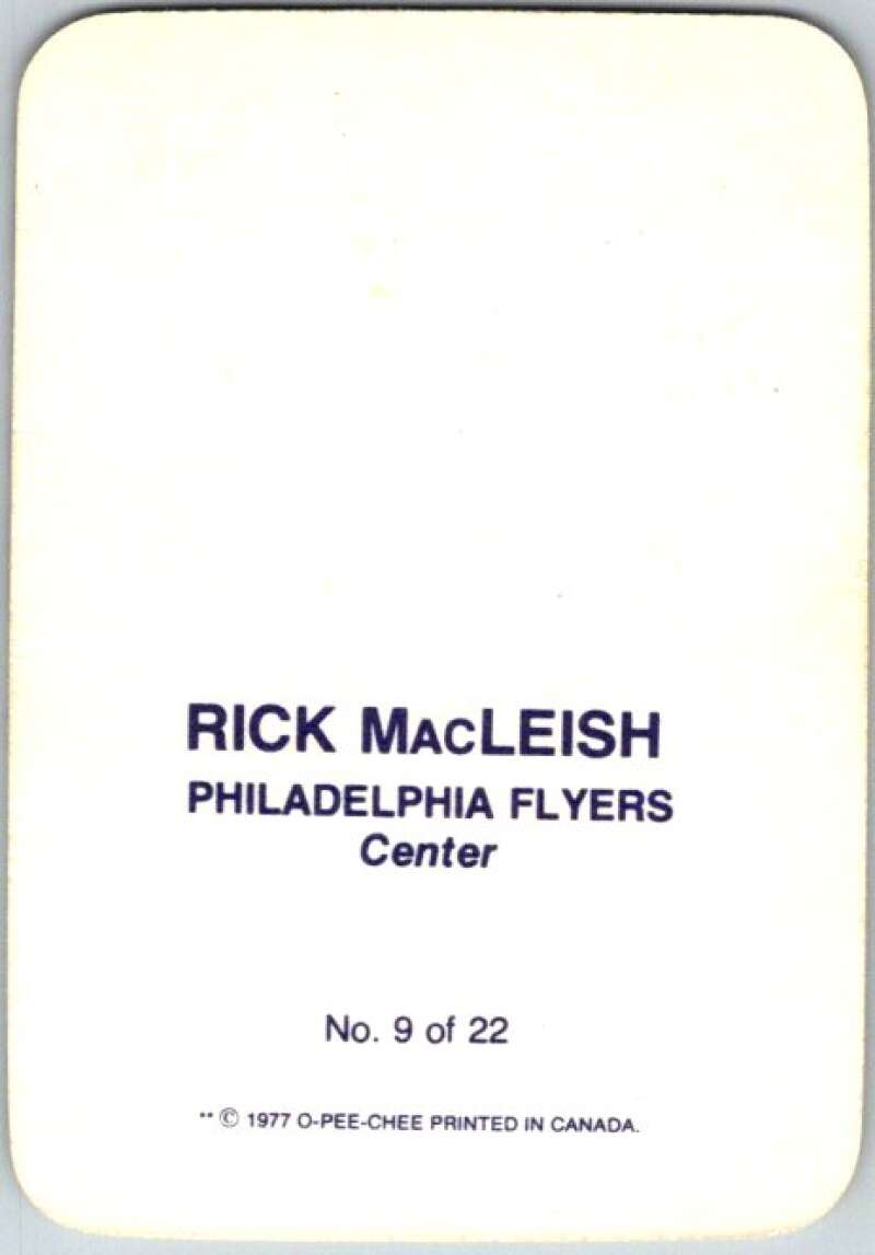 1977-78 O-Pee-Chee Glossy #9 Rick MacLeish, Philadelphia Flyers V35551