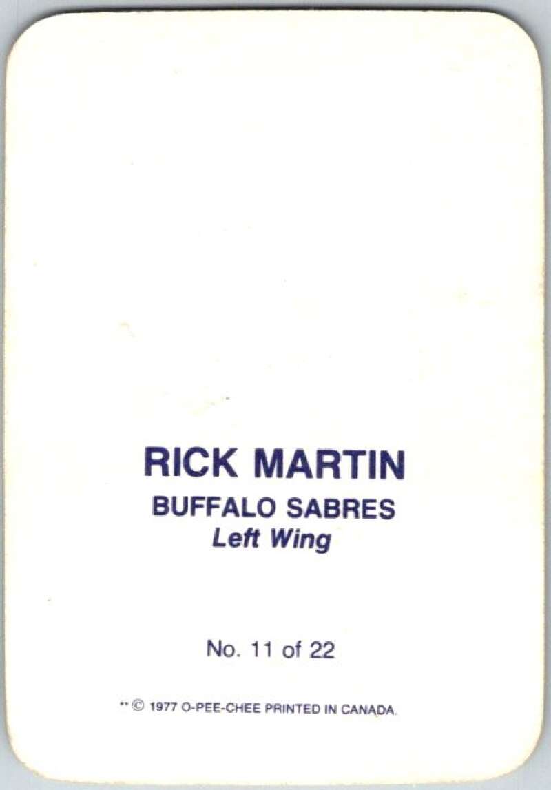 1977-78 O-Pee-Chee Glossy #11 Rick Martin, Buffalo Sabres  V35559