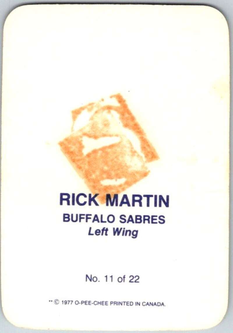 1977-78 O-Pee-Chee Glossy #11 Rick Martin, Buffalo Sabres V35560