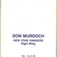 1977-78 O-Pee-Chee Glossy #12 Don Murdoch, New York Rangers  V35566